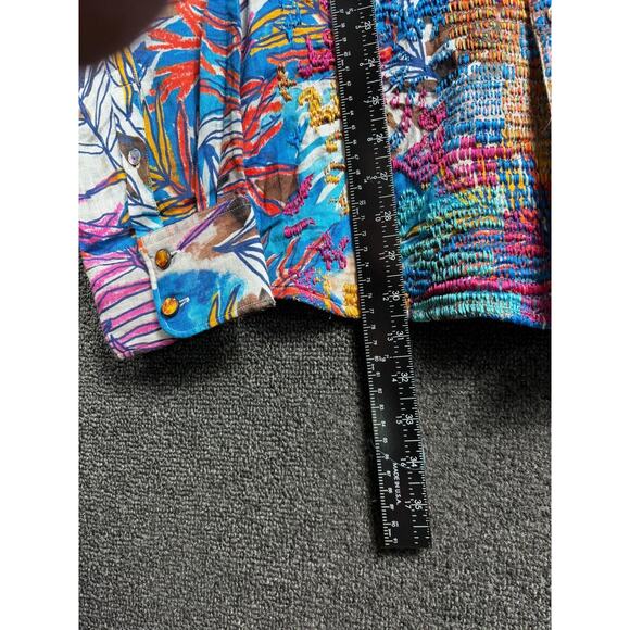 Robert Graham Shirt Mens 2XL Linen Limited Edition Embroidered Button Up - Picture 8 of 8